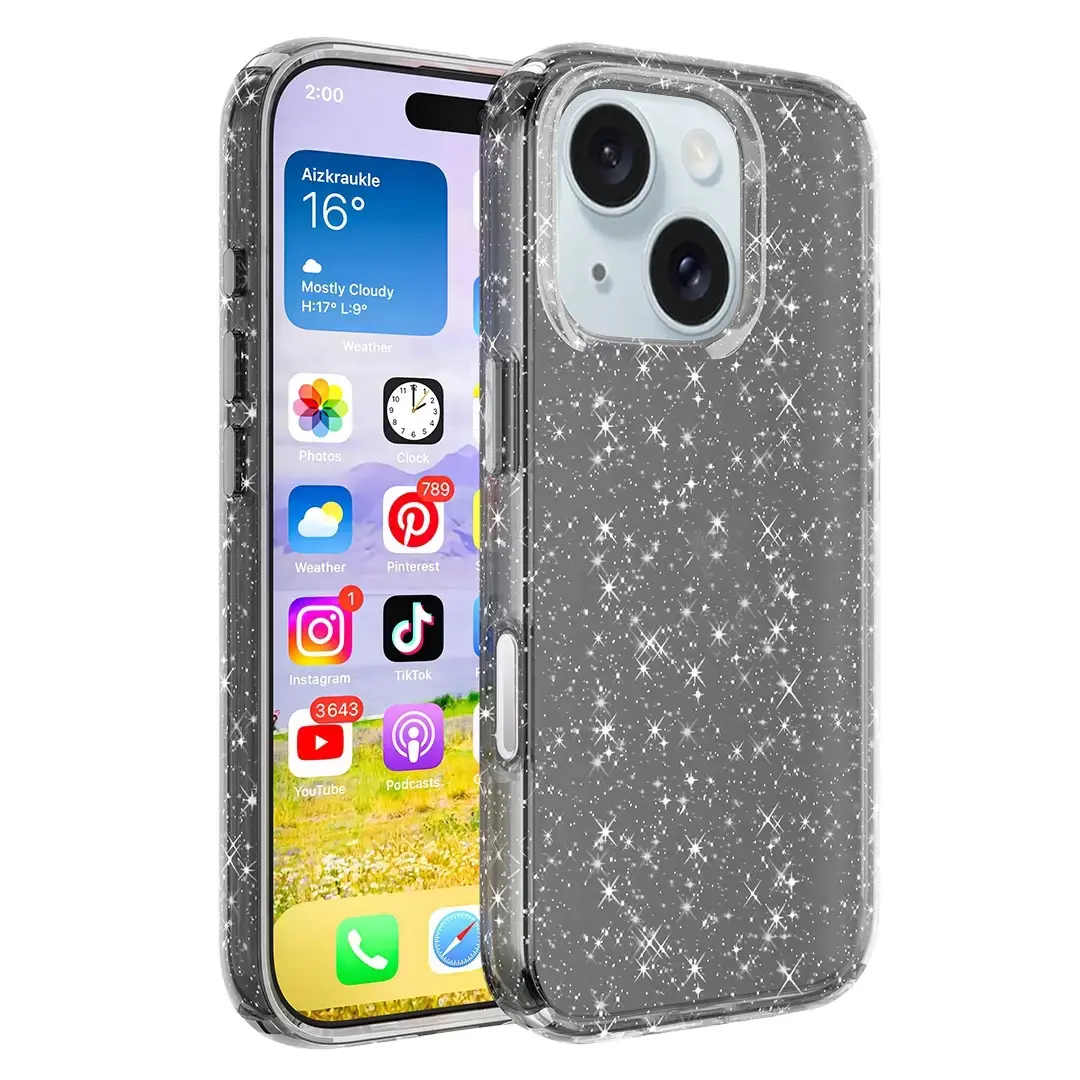 iPhone 13 Fleck Glitter Case Black